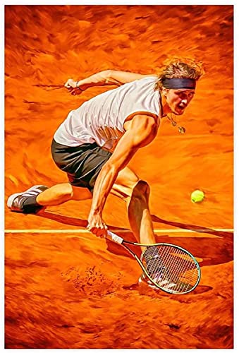 TSALF Wanddeko Poster Kein Rahmen Tennisspieler Alexander Zverev Sports Celebrity Poster40 Office Room Decor Gift 30x50cm von TSALF