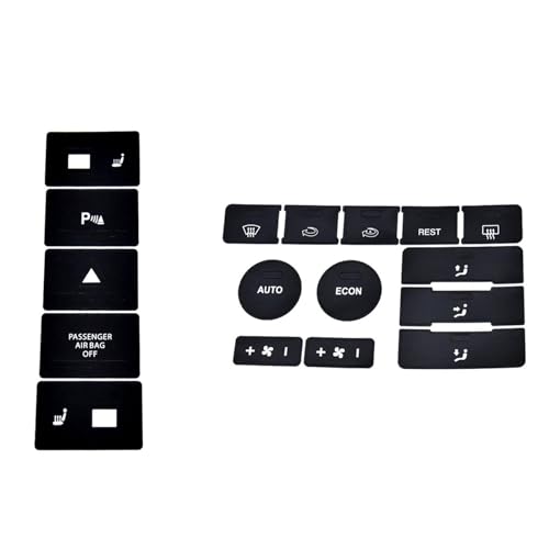 TSALON Kompatibel mit VW Touareg 2004–2009. Auto-Reparatur-Aufkleber, Aufkleber for zentrales Bedienfeld, Klimaanlage, Klimaschalter, Tastenaufkleber (Color : F and H) von TSALON