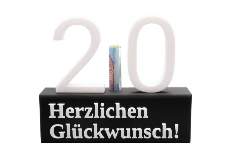 TSB Werk Geschenkbox 20. Geburtstag Geschenk Jubiläum 20 Hochzeit, Geschenkidee, Zahlenständer, Zwanzig von TSB Werk