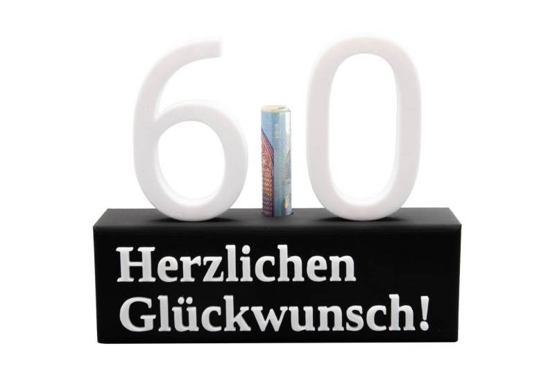 TSB Werk Geschenkbox 60. Geburtstag Geschenk Jubiläum 60 Hochzeit, Geschenkidee, Zahlenständer, Sechzig von TSB Werk