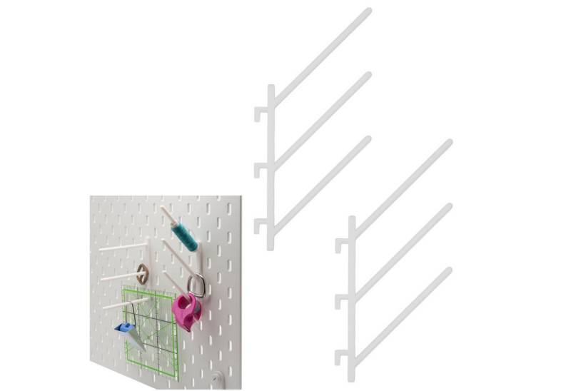 TSB Werk Lochwand-Ausstattung Halter für IKEA SKADIS Lochplatte Nähgarnhalter, 2-tlg., Lochwand, Haken, Halterung, Weiß von TSB Werk