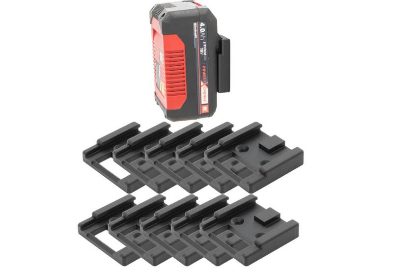 TSB Werk Werkzeughalter Akku Halter für Einhell Power-X-Charge Akkus, 10-tlg., Wandhalterung, Halterung, 18V von TSB Werk
