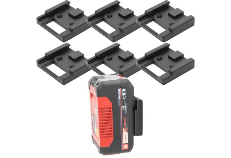 TSB Werk Werkzeughalter Akku Halter für Einhell Power-X-Charge Akkus, 6-tlg., Wandhalterung, Halterung, 18V von TSB Werk