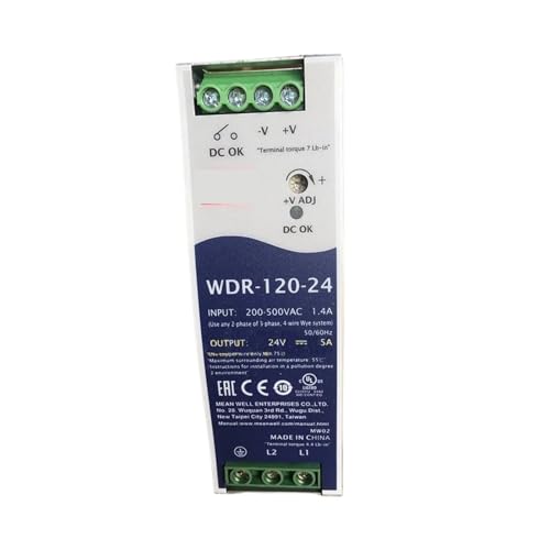 WDR-120-24 24 V 5 A Industriestromversorgung mit Einzelausgang EIN- und zweiphasig mit großem Eingangsbereich von TSCFHGQI