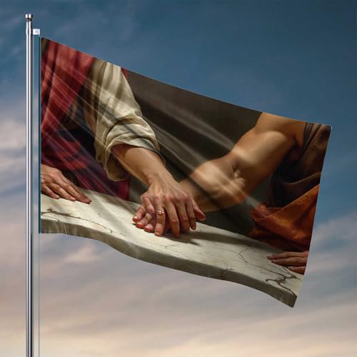 College Room Flags Hands Of History: A Symbolic Connection Flag Vintage Bar Decor Bootsflagge (60 x 90 cm) von TSGB