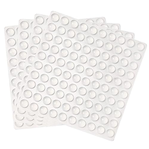 TSHAOUN 400 Stück Gummipuffer 10 × 3mm, Transparentes Selbstklebendes Elastikpuffer Türstopper Möbelpuffer für Türen, Fenster, Schubladen, Schränke, Tastaturen, Geräuschreduzierung, rutschfest von TSHAOUN