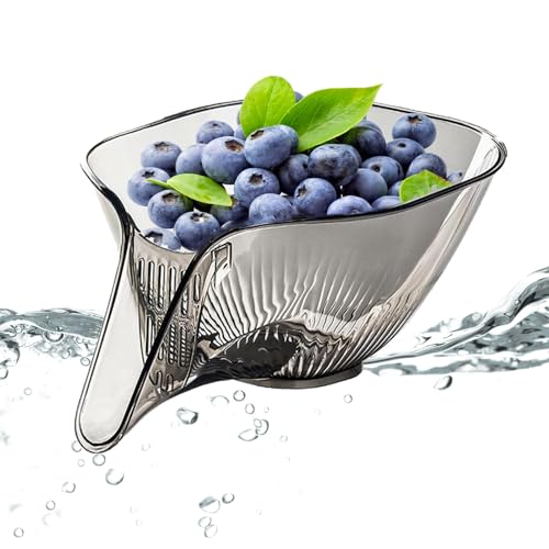 TSHIGO 1 StüCk Multifunktionaler Ablaufkorb, EntwäSserungskorbtrichter, Abtropfschale FüR Obst Und GemüSe, FüR GemüSe, Obst, Nudeln (Color : Gray) von TSHIGO