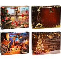 12 TSI Geschenktüten Shopper Mix Weihnachten Motiv sortiert 38,0 x 29,0 cm von TSI
