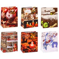 12 TSI Geschenktüten Weihnachten Serie 6 Motiv sortiert 18,0 x 23,0 cm von TSI