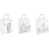 3 TSI Geschenktüten Weihnachten Ausmaltüten Motiv sortiert 18,0 x 23,0 cm von TSI