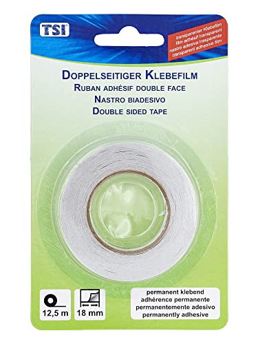 TSI Doppelseitiger Klebefilm für leichte Materialien, 18 mm x 12,5 m, transparent, Art.Nr. 43123 TSI Doppelseitiger Klebefilm für leichte Materialien, 18 mm x 12,5 m, transparent, Art.Nr. 43123 von TSI