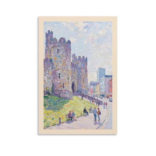 TSIDDKA Cardiff UK Castle Urban Landscape Impressionist Wohnzimmer Schlafzimmer Dekor Moderne ästhetische Wandkunst Poster Geschenk für Freunde Unframe-Stil 50 x 75 cm TSIDDKA Cardiff UK Castle Urban Landscape Impressionist Wohnzimmer Schlafzimmer Dekor Moderne ästhetische Wandkunst Poster Geschenk für Freunde Unframe-Stil 50 x 75 cm von TSIDDKA
