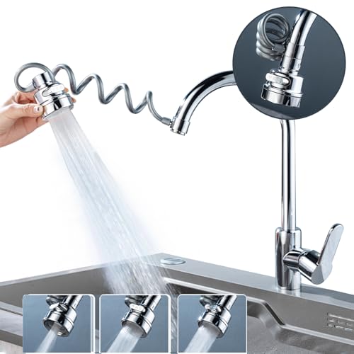 Wasserhahn Verlängerung, 360 Grad und 3 Einstellbare Modi Wasserhahn Aufsatz Schwenkbar, Perlatoren für Wasserhähne Küche und Wasserhähne Bad Grau Wasserhahn Verlängerung, 360 Grad und 3 Einstellbare Modi Wasserhahn Aufsatz Schwenkbar, Perlatoren für Wasserhähne Küche und Wasserhähne Bad Grau von TSJLIKI
