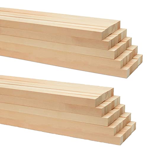 TSKDKIT 60 Stück Holzstäbe Quadratisch 10mm Natürliche Holzleisten zum Basteln 25 x 1 x 1 cm Hölzer zum Basteln Braucht, Lang Holzblöcke Holzstäbe für Holzbasteleien, DIY Projekte von TSKDKIT