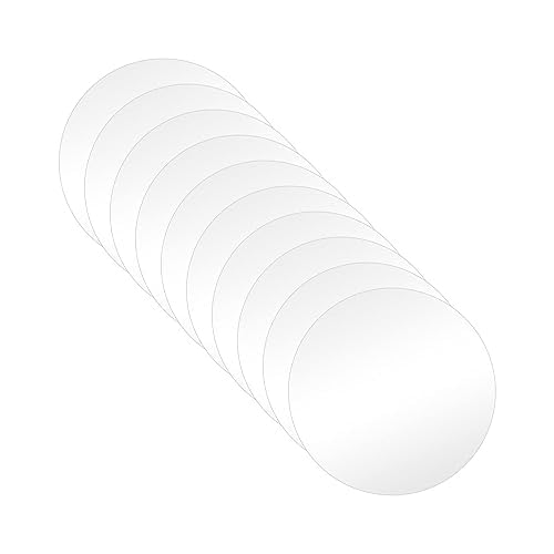 TSKDKIT Acrylscheibe Rund Transparent Acryl Kreis Scheiben Acrylplatten Kunststoffplatte Round Plastik Platten für das Ersatzglas von Fotorahmen, Projektausstellung von TSKDKIT