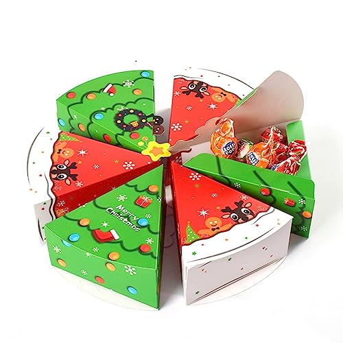 TSLBW 12 Stück Weihnachten Geschenkschachtel, Weihnachten Geschenkschachtel Geschenkboxen, Süßigkeitenschachteln für Weihnachten für Süßigkeiten Plätzchen Kekse, Xmas Klein Geschenke Karton Schachtel von TSLBW