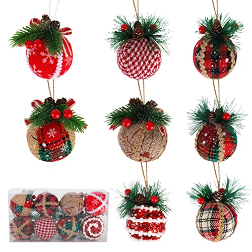 8 Stück Weihnachtskugel Ornamente Weihnachtskugeln Weihnachtsbaum Hängeornamente Rustikale Weihnachtskugeln mit Tannenzapfen und Beeren Weihnachtsbaumschmuck 8 Stück Weihnachtskugel Ornamente Weihnachtskugeln Weihnachtsbaum Hängeornamente Rustikale Weihnachtskugeln mit Tannenzapfen und Beeren Weihnachtsbaumschmuck von TSLBW