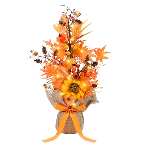 Herbstlichter Ahornblatt Baum Licht, Herbstdekoration Herbstblatt Lichter Halloween LED Baum 45cm Herbstdekorationen Künstlicher Kürbis Baum für Herbst Indoor Dekoration & Ernte Party Mittelstücke Herbstlichter Ahornblatt Baum Licht, Herbstdekoration Herbstblatt Lichter Halloween LED Baum 45cm Herbstdekorationen Künstlicher Kürbis Baum für Herbst Indoor Dekoration & Ernte Party Mittelstücke von TSLBW
