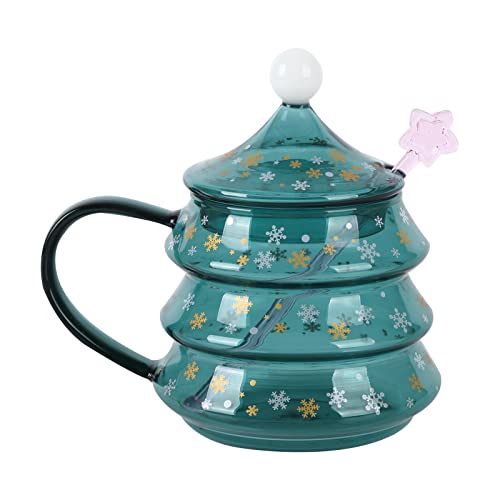TSLBW Weihnachtskaffeetasse Niedliche Weihnachtsbaumbecher Glaskaffeetasse Teetasse Milchtasse mit Deckel 400ml Weihnachtsdekoration TSLBW Weihnachtskaffeetasse Niedliche Weihnachtsbaumbecher Glaskaffeetasse Teetasse Milchtasse mit Deckel 400ml Weihnachtsdekoration von TSLBW