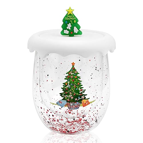 Weihnachtskaffeetasse Niedliche Weihnachtsbaumbecher Glaskaffeetasse Teetasse Milchtasse mit Deckel 300ml Weihnachtsdekoration Weihnachtskaffeetasse Niedliche Weihnachtsbaumbecher Glaskaffeetasse Teetasse Milchtasse mit Deckel 300ml Weihnachtsdekoration von TSLBW