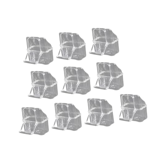 10 x transparente Vogelfutterspender für Käfig mit einfacher Installation und auslaufsicherem Design für einfache Installation 10 x transparente Vogelfutterspender für Käfig mit einfacher Installation und auslaufsicherem Design für einfache Installation von TSMORY