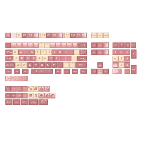 127Key XDA Height Granatapfelschlüsselkaps Setzen Die Matte Textur Für Mechanische Tastaturen Verbessert Tippen Und Spielen von TSMORY