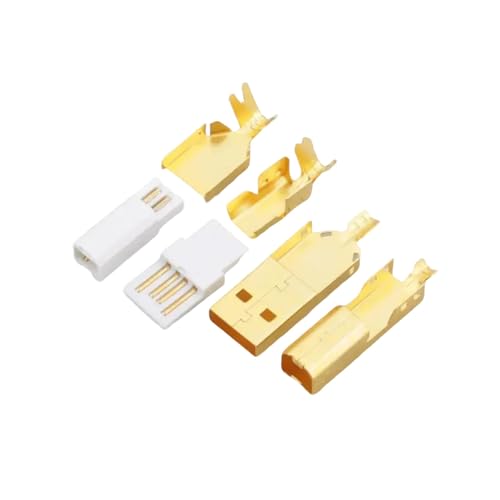 Gold Plattiert Typ A+B USB A USB Steckverbinder Tail Socket Steckverbinder Anschlussbaugruppe Adapter Stecker Steckverbinder Gold Plattiert Typ A+B USB A USB Steckverbinder Tail Socket Steckverbinder Anschlussbaugruppe Adapter Stecker Steckverbinder von TSMORY
