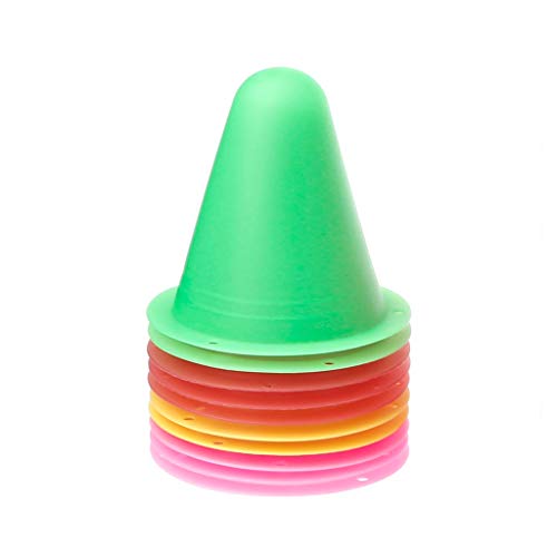 Skate-Markierungshütchen für Fußball, Fußball, Training, Markierungsbecher, Sportkegel für Sportunterricht und Sporttraining, 10 Stück von TSMORY