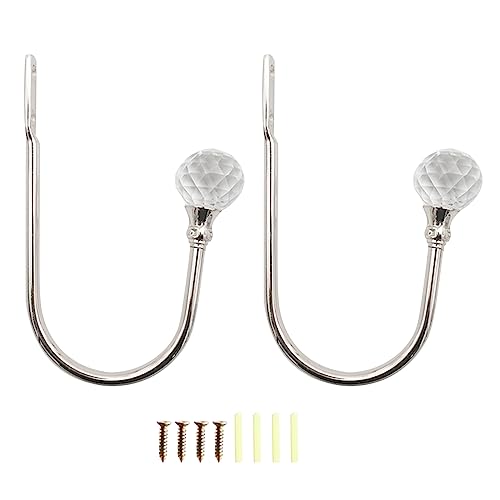 TSMORY 2 x U-förmige Kristall-Vorhang-Raffhalter, multifunktional, zum Aufhängen, Wandhaken für Schule, Büro, Fenster, Wand, Tür, Vorhang, Dekoration TSMORY 2 x U-förmige Kristall-Vorhang-Raffhalter, multifunktional, zum Aufhängen, Wandhaken für Schule, Büro, Fenster, Wand, Tür, Vorhang, Dekoration von TSMORY