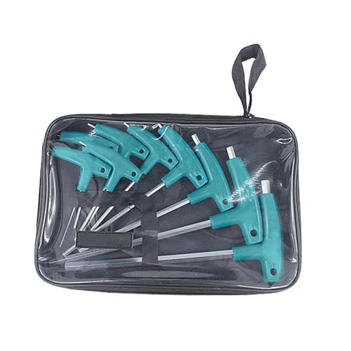 TSMORY 6/9-teiliges Schlüsselschlüssel-Set, Sechskantschraube, Nuss, T-Griff, Schraubenschlüssel mit Aufbewahrungstasche, Reparaturwerkzeug für den Haushalt von TSMORY