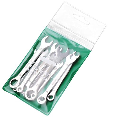 TSMORY 8/10-teiliges kleines, dünnes Doppelmaulschlüssel-Set, tragbares Design, Schraubenschlüssel, Reparaturwerkzeug für Notfälle, Reparaturen von TSMORY