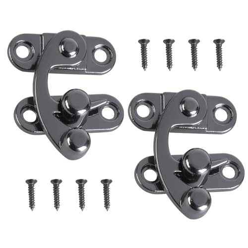 TSMORY Elegante Schwarze Verschlüsse Schwung Arm Riegel Für Koffer Vogelhäuser Werkzeug Schmuckschatulle Mit Korrosionsbeständigkeit TSMORY Elegante Schwarze Verschlüsse Schwung Arm Riegel Für Koffer Vogelhäuser Werkzeug Schmuckschatulle Mit Korrosionsbeständigkeit von TSMORY