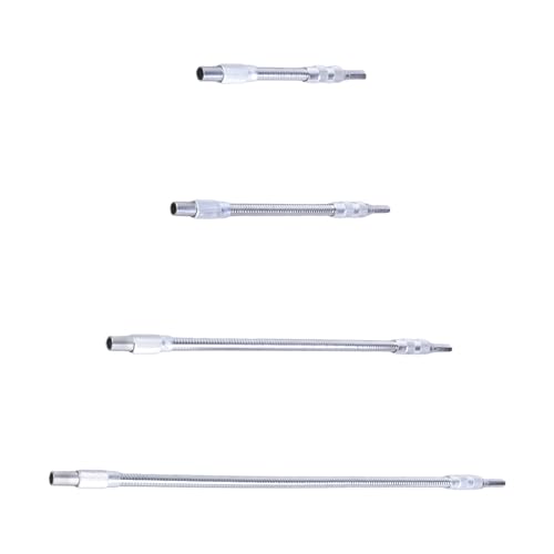 TSMORY Flexible Schaftverlängerung für Bohrer und Schraubendreher, 15/20/30/40 cm Länge, flexibel, 4 Stück von TSMORY