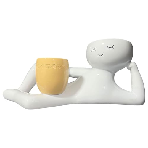 TSMORY Fun Lazy Guy Staes Art Sculpture Office Home Decors Desktop Lazy Guy Model Desk Statue Dekoration von TSMORY