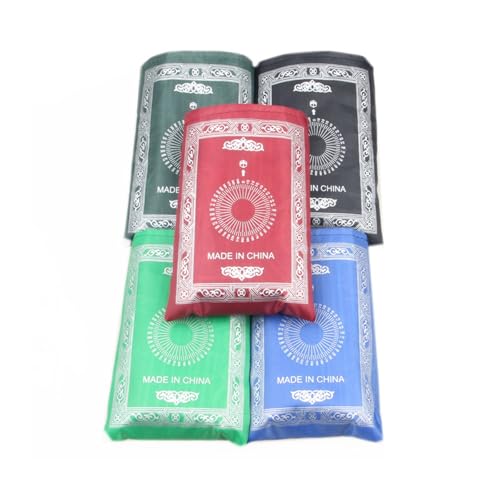 TSMORY Gebetsteppich-Set, wasserdicht, Polyester, leicht, Teppich für religiöse Menschen, 60 x 100 cm, 5-teilig TSMORY Gebetsteppich-Set, wasserdicht, Polyester, leicht, Teppich für religiöse Menschen, 60 x 100 cm, 5-teilig von TSMORY