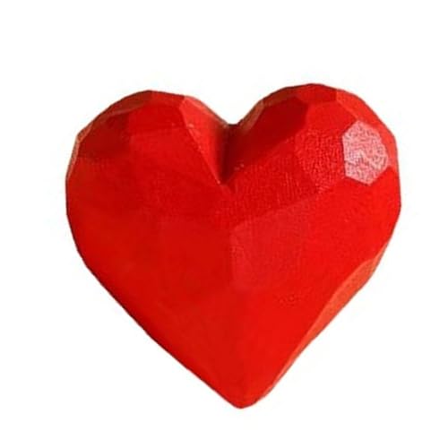 TSMORY Handgefertigtes Holz Geschnitztes Herz 3D Liebe Kleines Ornament Für Handwerksgravierte Ornamente Dekore Für Jubiläum Valentines Geschenk von TSMORY