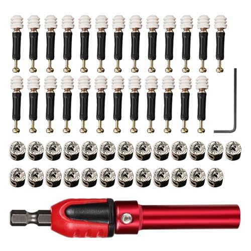 TSMORY Magnetischer Schraubendreher-Bithalter aus Hartstahl, verstellbare Tiefe, Schraubenschlüssel-Set mit Schrauben für Verbesserungen von TSMORY