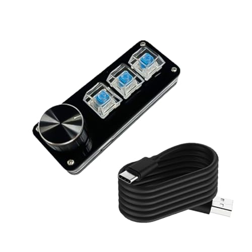 TSMORY Multifunktionales programmierbares Makro-Tastenfeld mit mechanischer Tasteneinstellung, für Gaming, Bearbeitung von Medien von TSMORY