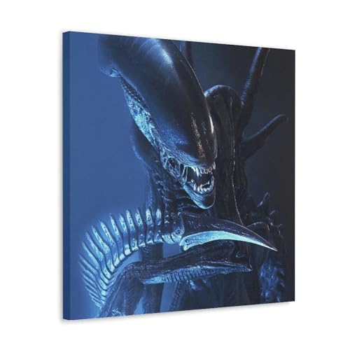 TSNKNP Alien FanArt Poster Dekorative Malerei Leinwand Wandkunst Wohnzimmer Poster Schlafzimmer Malerei,Wandkunst Bilddruck Moderne Familienzimmer Dekor 16x16inch(40x40cm) von TSNKNP