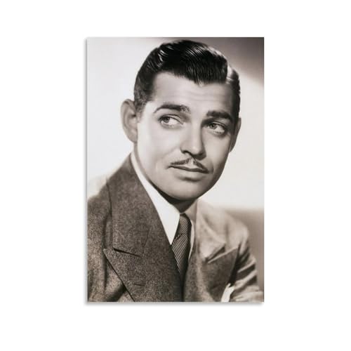 TSNKNP Clark Gable Poster Dekorative Malerei Leinwand Wandkunst Wohnzimmer Poster Schlafzimmer Malerei,Wandkunst Bilddruck Moderne Familienzimmer Dekor 24x36inch(60x90cm) von TSNKNP