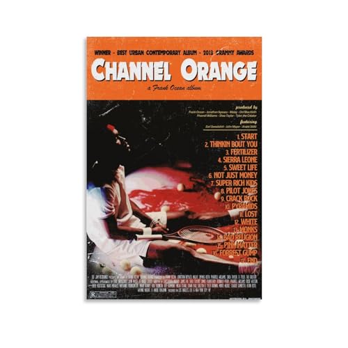 TSNKNP Frank Ocean Poster Channel Orange Poster Dekorative Malerei Leinwand Wandkunst Wohnzimmer Poster Schlafzimmer Malerei,Wandkunst Bilddruck Moderne Familienzimmer Dekor 16x24inch(40x60cm) von TSNKNP