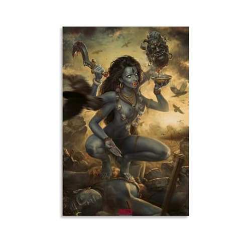 TSNKNP Kali Poster Dekorative Malerei Leinwand Wandkunst Wohnzimmer Poster Schlafzimmer Malerei,Wandkunst Bilddruck Moderne Familienzimmer Dekor 24x36inch(60x90cm) von TSNKNP