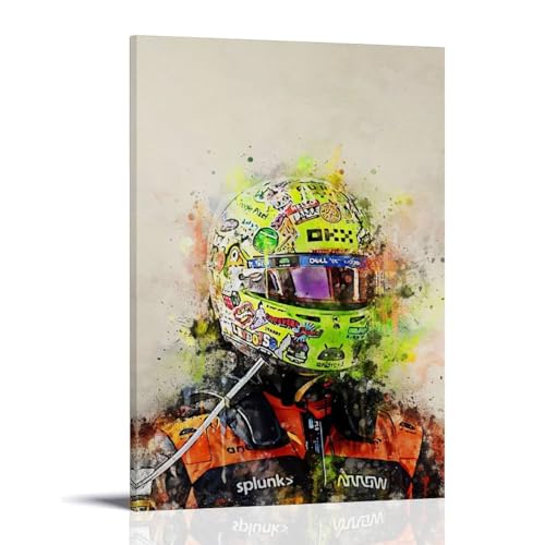 TSNKNP Lando Norris Poster Dekorative Malerei Leinwand Wandkunst Wohnzimmer Poster Schlafzimmer Malerei,Wandkunst Bilddruck Moderne Familienzimmer Dekor 16x24inch(40x60cm) von TSNKNP