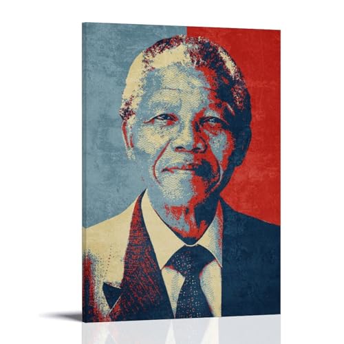 TSNKNP Nelson Mandela Poster Dekorative Malerei Leinwand Wandkunst Wohnzimmer Poster Schlafzimmer Malerei,Wandkunst Bilddruck Moderne Familienzimmer Dekor 12x18inch(30x45cm) von TSNKNP