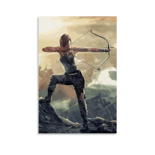 TSNKNP Tomb Raider Poster Dekorative Malerei Leinwand Wandkunst Wohnzimmer Poster Schlafzimmer Malerei,Wandkunst Bilddruck Moderne Familienzimmer Dekor 12x18inch(30x45cm) von TSNKNP