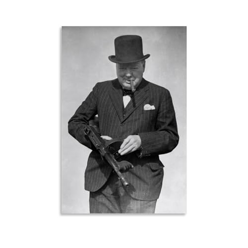 TSNKNP Winston Churchill Poster Dekorative Malerei Leinwand Wandkunst Wohnzimmer Poster Schlafzimmer Malerei,Wandkunst Bilddruck Moderne Familienzimmer Dekor 24x36inch(60x90cm) von TSNKNP