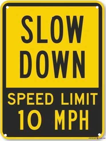 Metall-Blechschild "Slow Down Speed Limit 10 km/h", robustes Straßenschild, Outdoor-Sicherheitsschild, dekoratives Signalschild, 20,3 x 30,5 cm von TSOSK