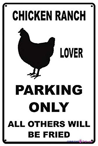 TSOSK Metall-Blechschild im Retro-Stil, Aufschrift "Hicken Ranch", Lover Parking Only All Others Will Be Fried, 30,5 x 20,3 cm TSOSK Metall-Blechschild im Retro-Stil, Aufschrift "Hicken Ranch", Lover Parking Only All Others Will Be Fried, 30,5 x 20,3 cm von TSOSK