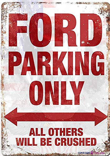 TSOSK Retro Blechschild / Ford Parking Only Fiesta Focus St Rs Escort Blechschild Retro Look Home Cave, Bar, Club, Küche Wanddekoration Metall Blechschild 30,5 x 20,3 cm von TSOSK