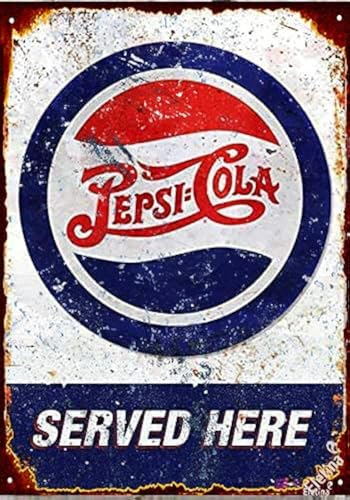 TSOSK Retro-Metall-Blechschild Pepsi Cola Replica Garage Kitchen Americana Blechschild, Cave, Bar, Club, Home Wall Art Metal Tin Sign 20,3 x 30,5 cm TSOSK Retro-Metall-Blechschild Pepsi Cola Replica Garage Kitchen Americana Blechschild, Cave, Bar, Club, Home Wall Art Metal Tin Sign 20,3 x 30,5 cm von TSOSK